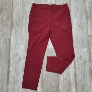 METAPHOR Red Cropped Elastic Pants